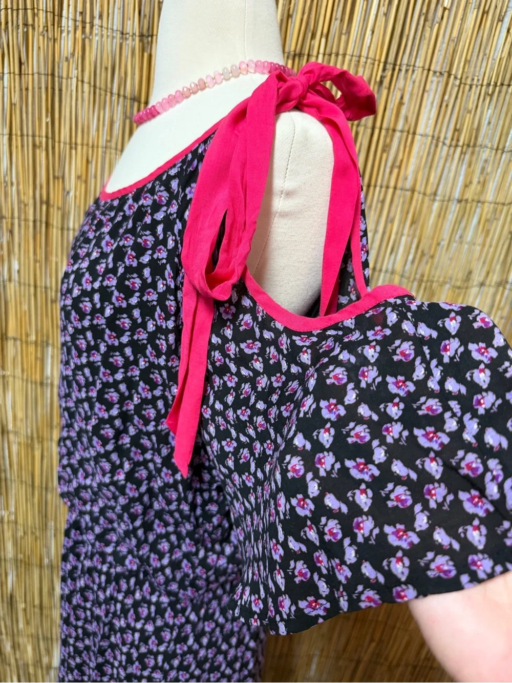 Free People ditsy floral print asymmetric midi dress, size L